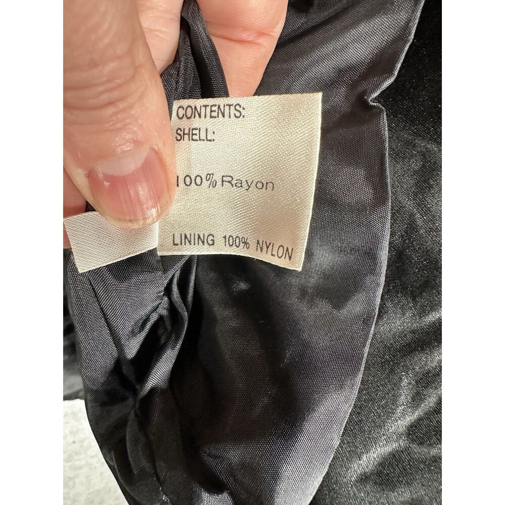 Vintage Nipon Coature 2 Piece Midi Skirt Suit Black Velour 4 Button Blazer - Picture 5 of 15